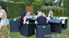 Play MARISKAX and Friends: A Wild Foursome with Nelly Kent, Tanya Virago, and Sam Bourne - Anal, Deepthroat, and Double Penetration Action